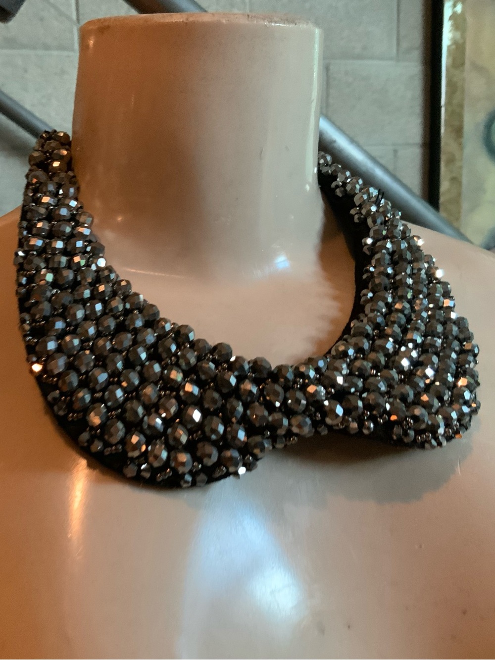 Pretty Cut Steel Necklace - Picture 9 of 10